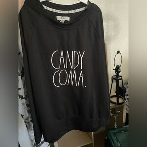 Rae Dunn Black 'Candy Coma' Sweatshirt